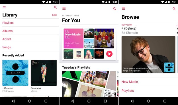 Apple Music: Android-App mit neuer Oberfläche und Funktionen
