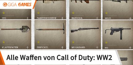 Call of Duty - WW2: Waffen - Liste, Bilder und Werte