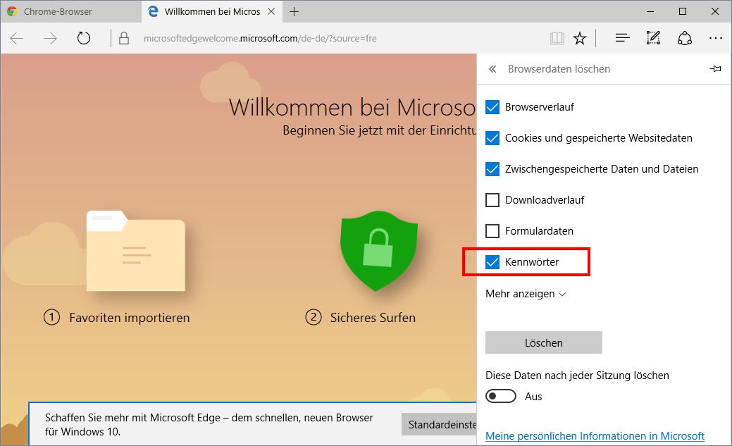Gespeicherte Passwörter Anzeigen Internet Explorer 11 Windows 7 Gespeicherte Passwörter löschen (Chrome, Firefox, Internet Explorer