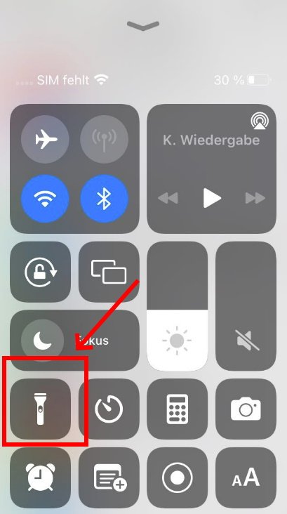 iPhone Taschenlampe