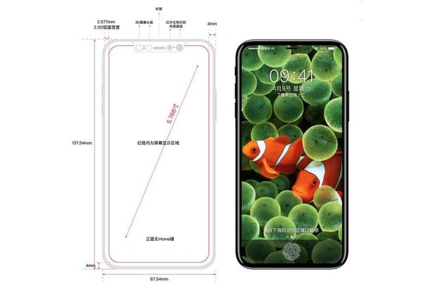 iPhone 8: Neue Schemazeichnung verspricht kleinere Abmessungen