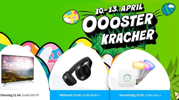 Osterkracher: HD-TV, Beats-Kopfhörer oder Philips Hue Starter Set gratis zum DSL- oder Mobilfunkvertrag