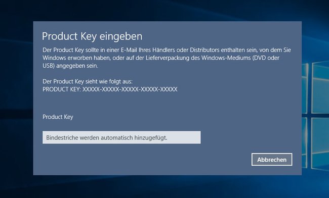 Der Befehl „slui 3“ öffnet die Windows-Aktivierung.