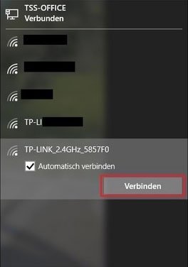 Hier verbindet ihr den PC für die Einrichtung mit dem WLAN-Netz des Repeaters.