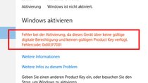 Lösung: Fehler 0x803f7001 – Kein gültiger Product Key in Windows 10