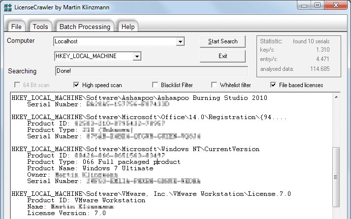LicenseCrawler