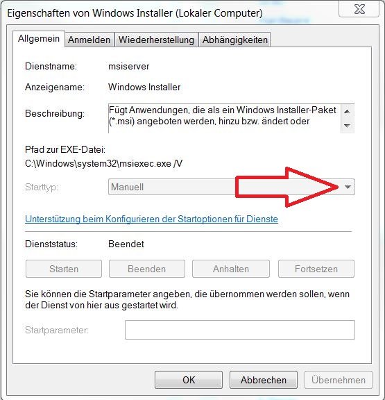 Hier ändert ihr den Starttyp auf „Automatisch“.