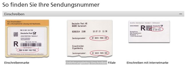 Sendungsverfolgung-Einschreiben-Sendungsnummer