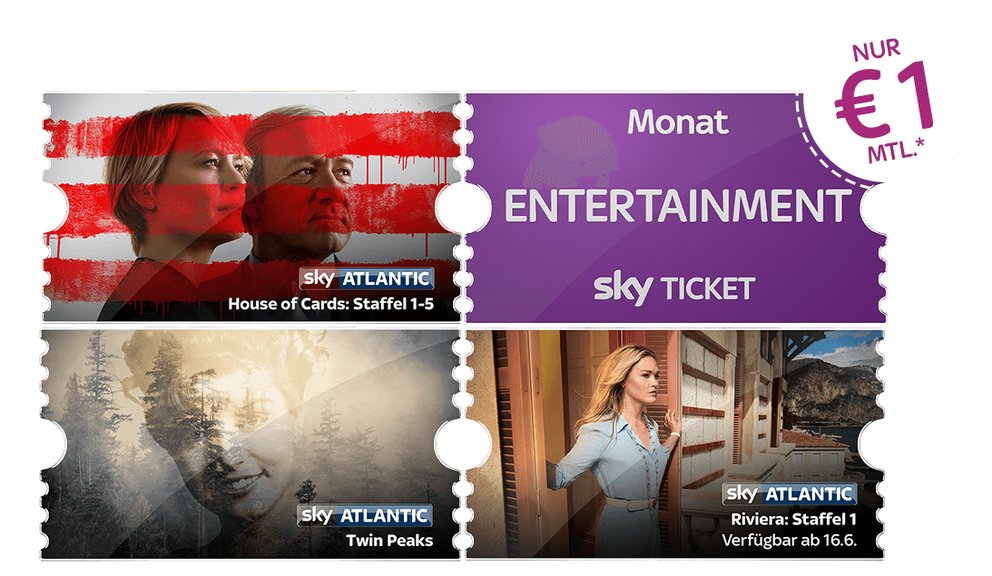 Sky Tickets ab 1 € pro Monat: House of Cards, Game of Thrones günstig gucken – monatlich kündbar