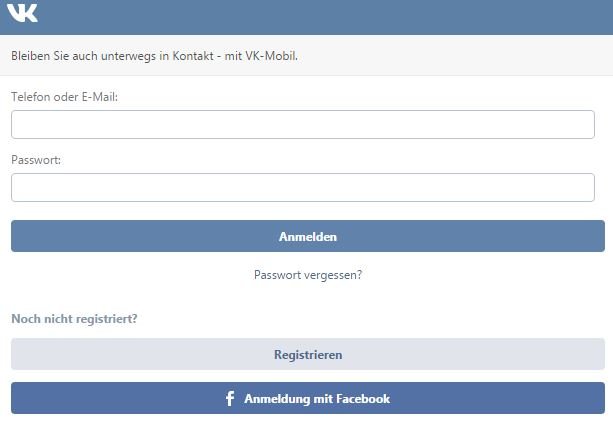 VKontakte Login Artikelbild