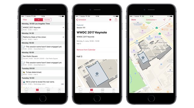 WWDC 2017: Apple aktualisiert offizielle App zur Entwicklerkonferenz