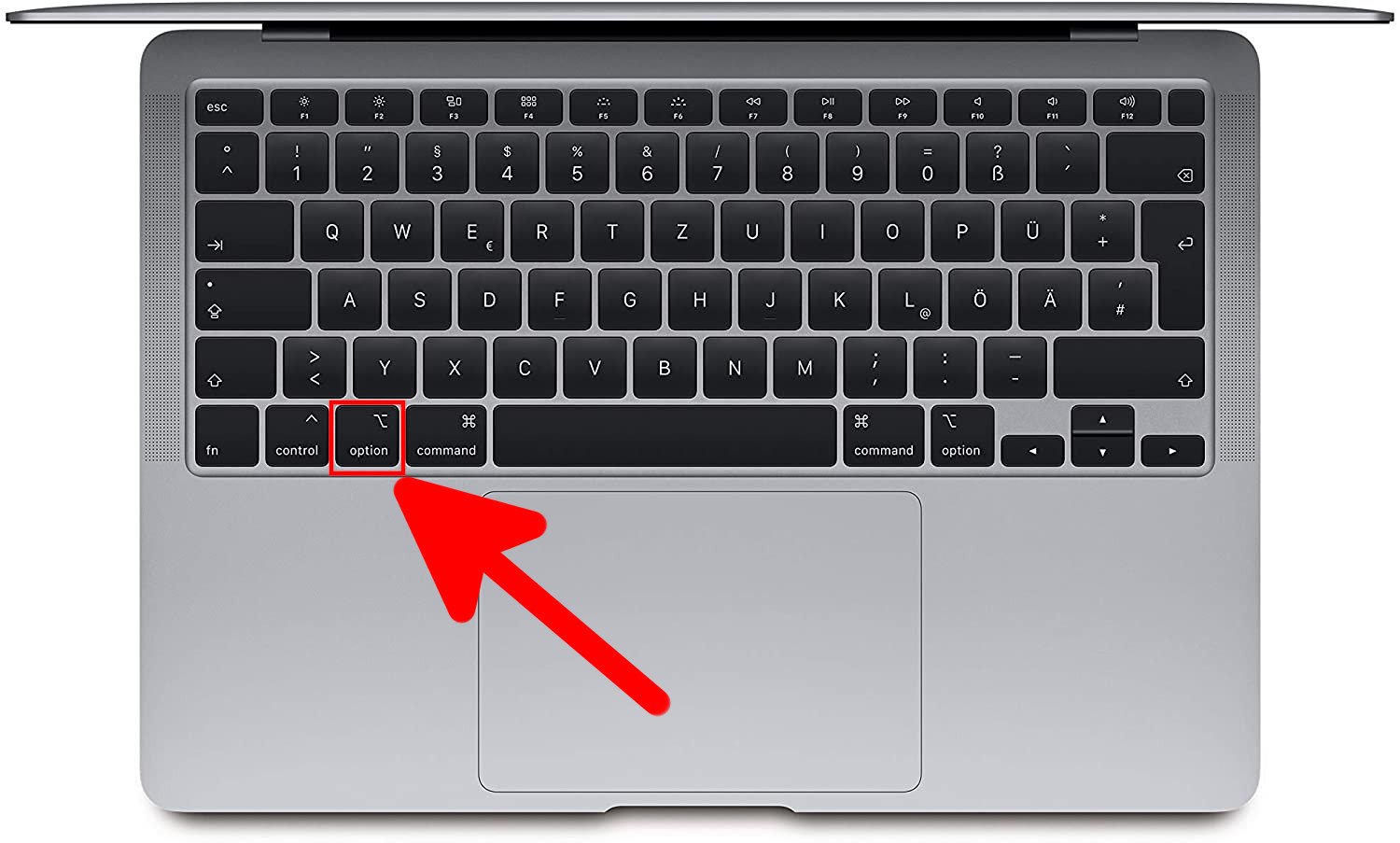 Tombol Alt pada keyboard Mac