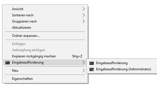 Windows 10: Wieder die Eingabeaufforderung im Kontextmenü anzeigen (statt PowerShell)