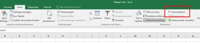 Hier öffnet ihr die Konsolidieren-Funktion.
