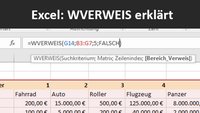 Excel: WVERWEIS am Beispiel-Video erklärt