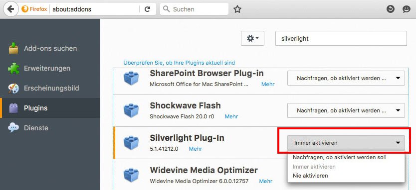 silverlight firefox for mac