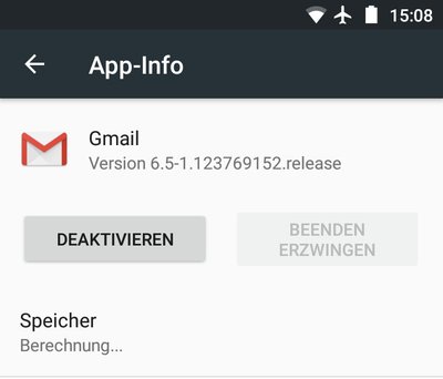 Wer Gmail nicht braucht, kann die App einfach deaktivieren.