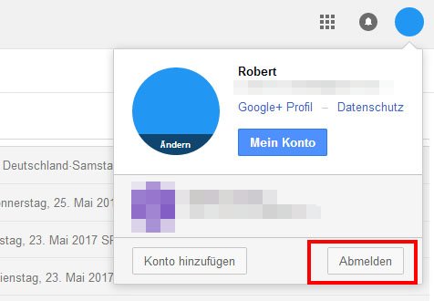 PC: So meldet ihr euch von Gmail ab.