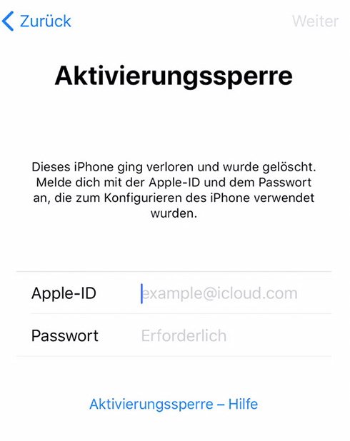 Apple id aktivierungssperre umgehen