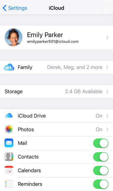 In den Einstellungen findet ihr die iCloud-Optionen.