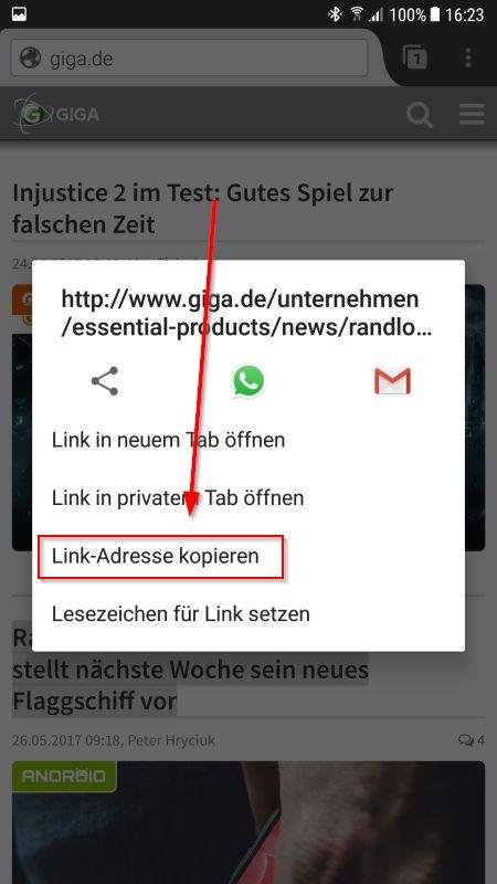 link-kopieren-Handy