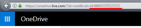 Hinter „cid=“ steht eure OneDrive-ID.