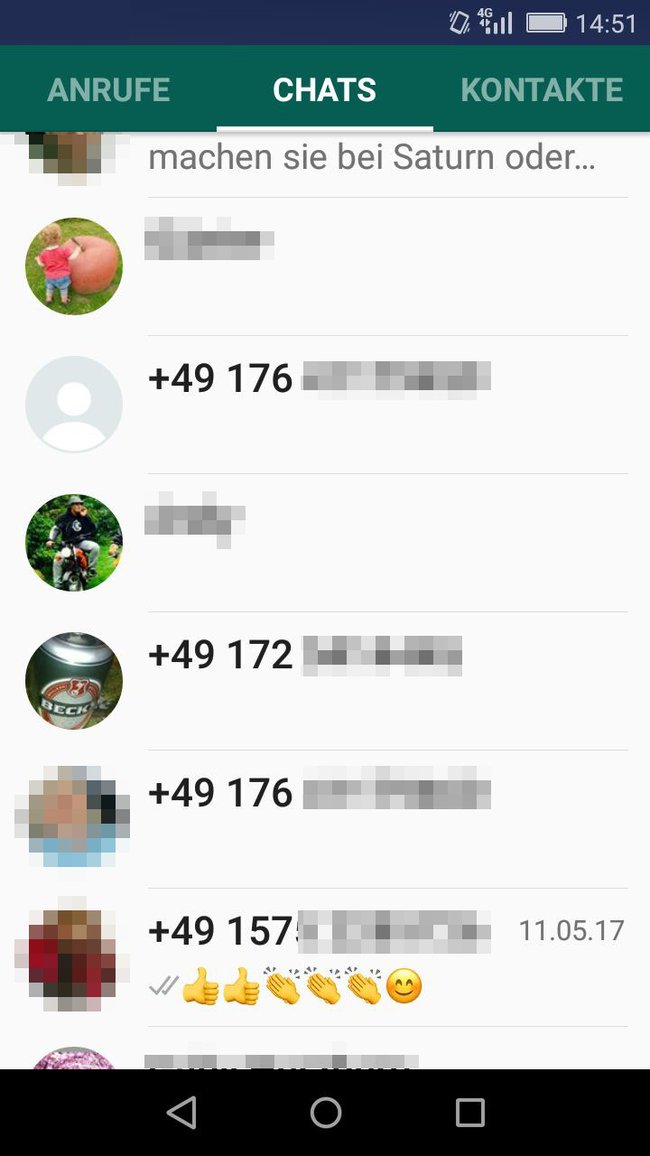 WhatsApp zeigt plötzlich nur noch Nummern statt Kontaktnamen.