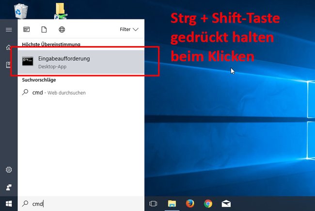 So startest du die Eingabeaufforderung mit Administratorrechten. Bild: GIGA