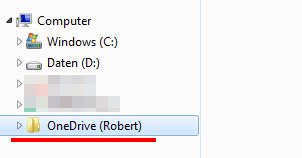 OneDrive als Laufwerk im Windows-Explorer eingebunden.