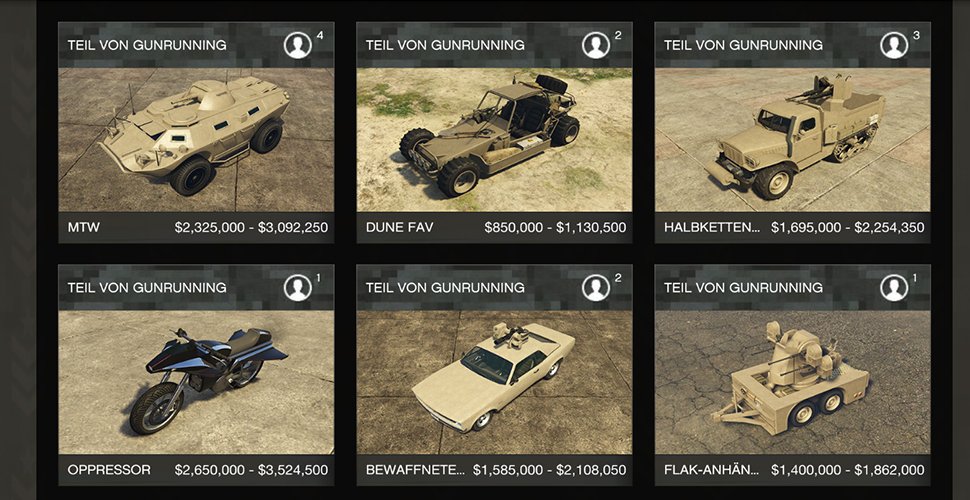 gta online gunrunning price data invalid