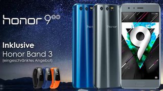 Honor 9 mit 30 € Cashback, Honor Band 3 im Wert von 69 € kostenlos dazu