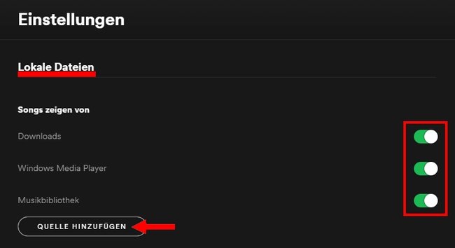 Spotify Lokale Dateien Desktop Quelle