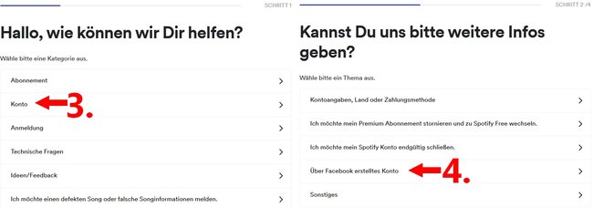 Spotify von Facebook trennen Hilfe