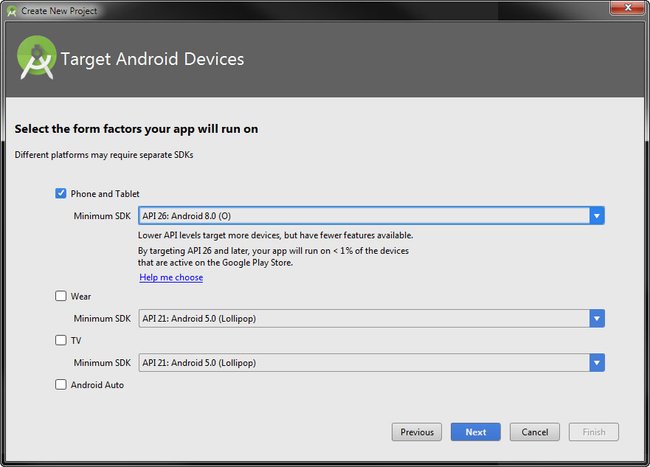 Wählt hier Android 8.0 (O) aus.