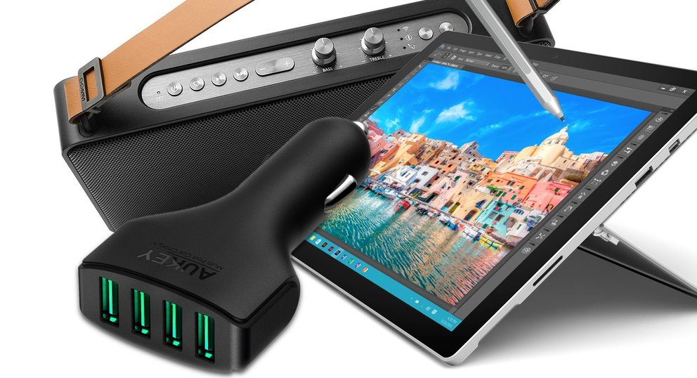 Blitzangebote: Kfz-USB-Ladegerät für nur 3,99 Euro & Microsoft Surface Pro 4, AirPlay-Lautsprecher mit Alexa