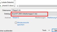 Excel Kompatibilitätsmodus – .xlsx als .xls speichern