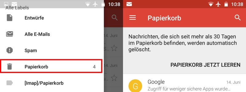 Android: Papierkorb leeren – so geht’s – GIGA