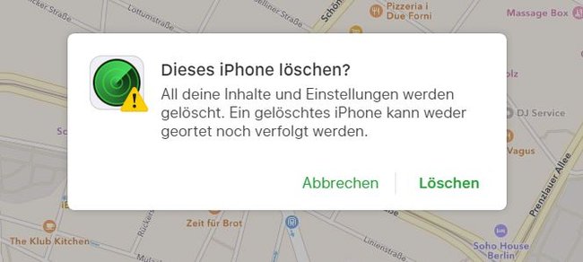 iPhone deaktivieren löschen