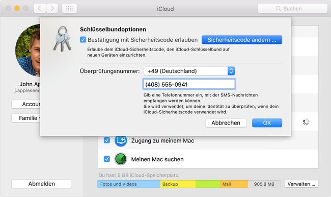 Hier ändert ihr den iCloud-Sicherheitscode auf dem Mac.