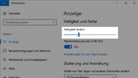 Windows 10: Bildschirmhelligkeit ändern – so geht's