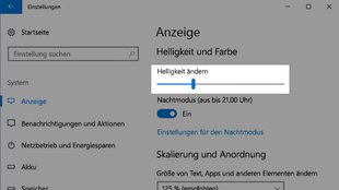 Windows 10: Bildschirmhelligkeit ändern – so geht's