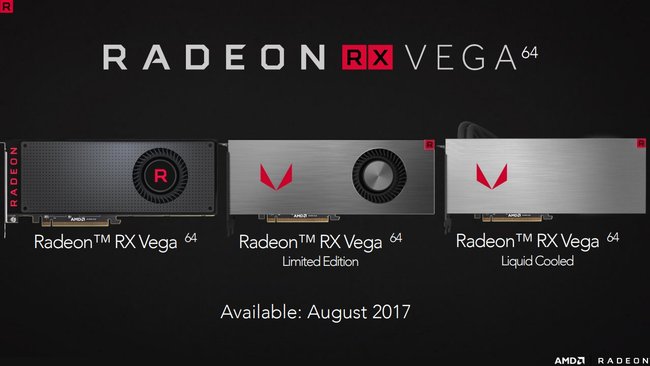 Die drei RX Vega 64 (Standard, Limited Edition, Wassergekühlt) // AMD