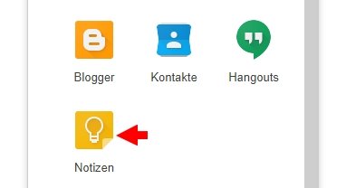 Google Notizen PC Browser