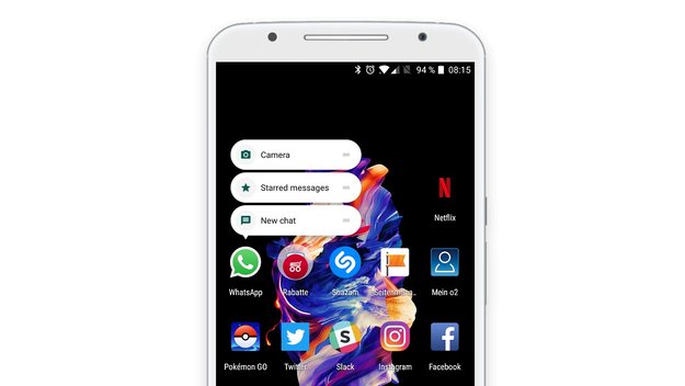 WhatsApp für Android: App-Shortcuts erleichtern Zugriff auf Funktionen