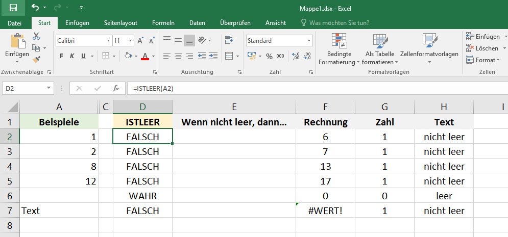 Excel Bedingte Formatierung Wenn Zelle Nicht Leer Excel: „Wenn Zelle (nicht) leer, dann...“ – Funktion
