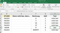 Excel: „Wenn Zelle (nicht) leer, dann...“ – Funktion