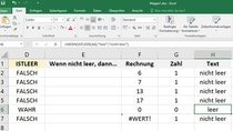 Excel: „Wenn Zelle (nicht) leer, dann...“ – Funktion