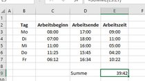 Excel: Uhrzeit richtig addieren & subtrahieren