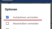 Google Maps: Autobahn vermeiden – so geht's