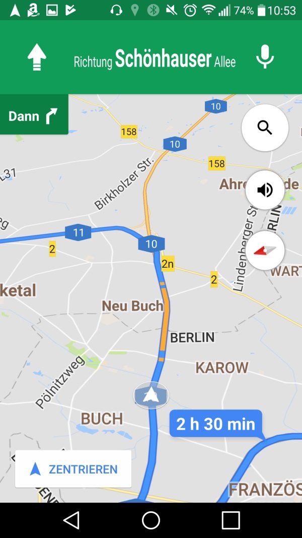 Google Maps Stau